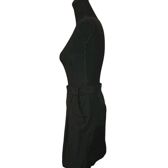 NWT! Kate Spade Saturday Black Mini Skirt Sz4 Pockets & Pleats Perforated Cotton - Picture 5 of 10